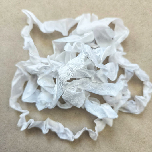 White Crinkle Seam Binding Ribbon 5 yards/Pkg