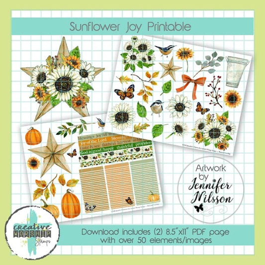 Sunflower Joy Printable PDF