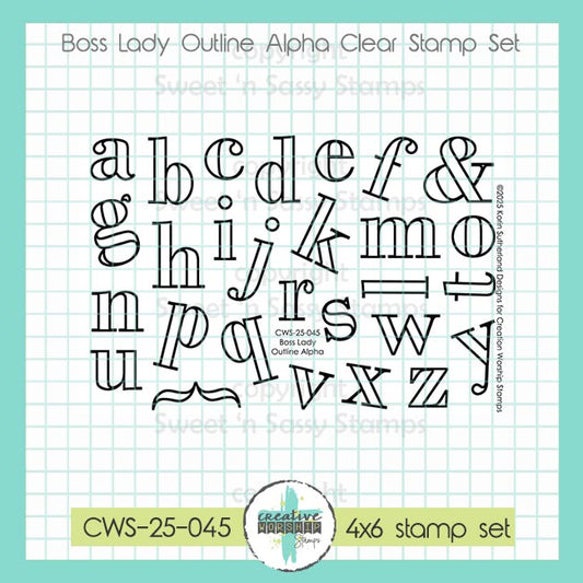 Boss Lady Outline Alpha Clear Stamp Set