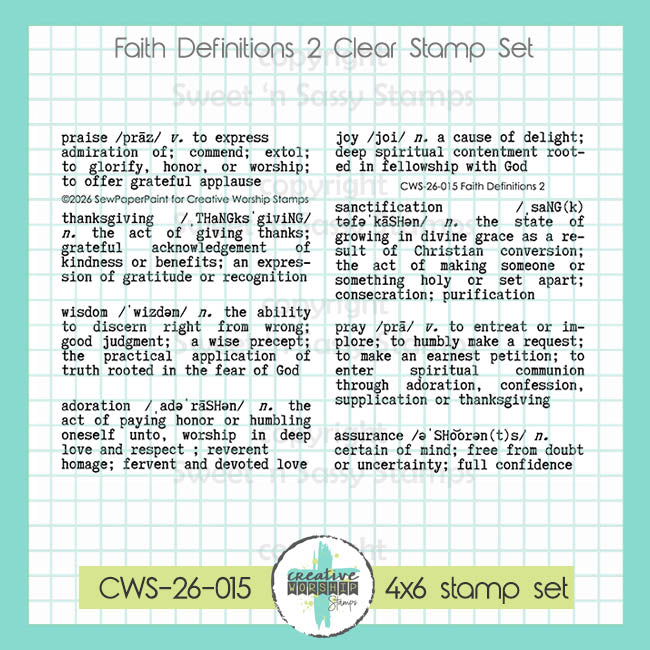 Faith Definitions 2 Clear Stamp Set