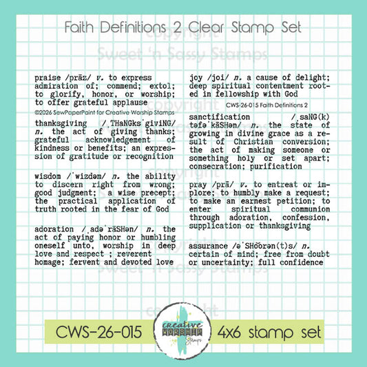 Faith Definitions 2 Clear Stamp Set