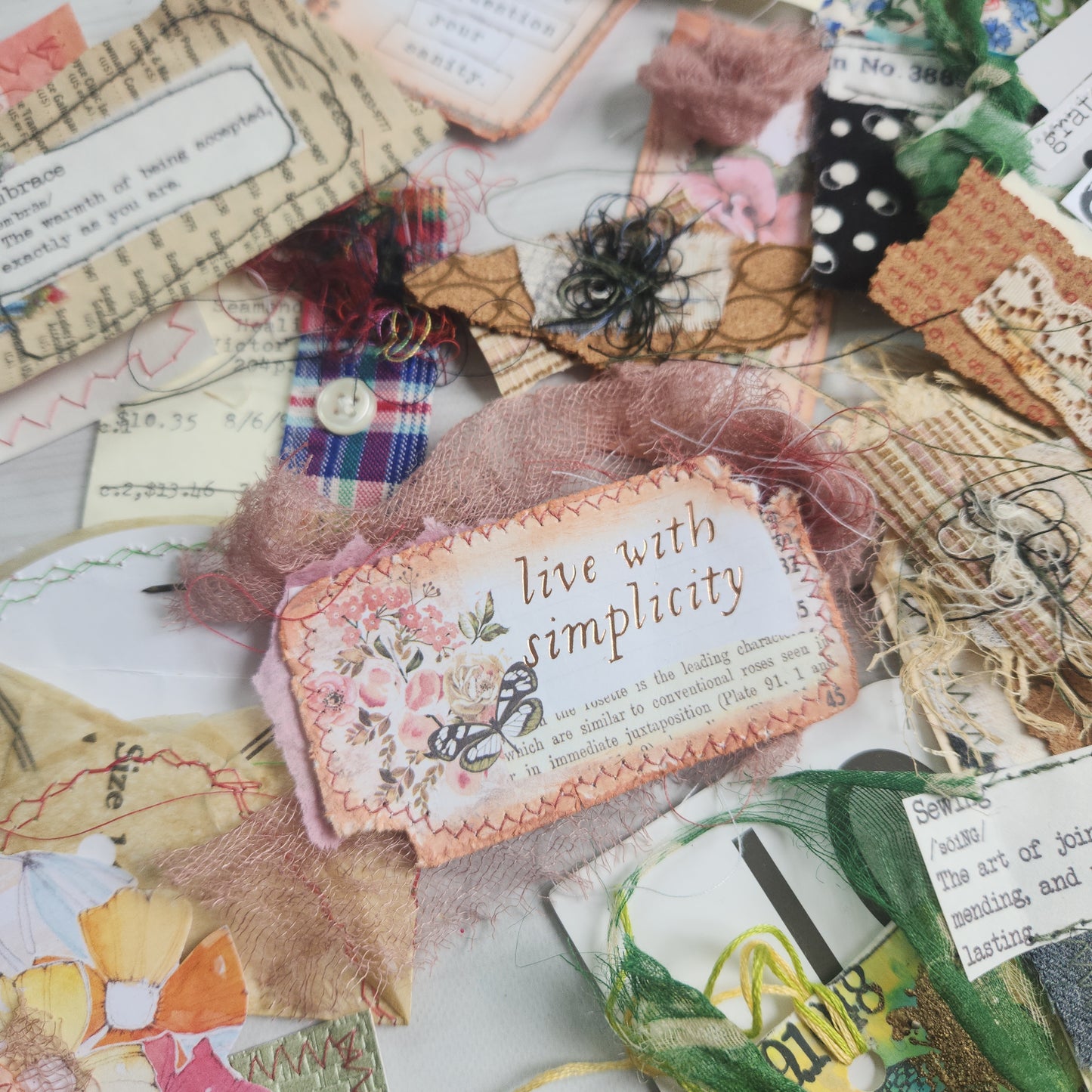 Stamping by the Sea-Tybee Island: Stitched Fabric/Paper Clusters & Ephemera Workshop