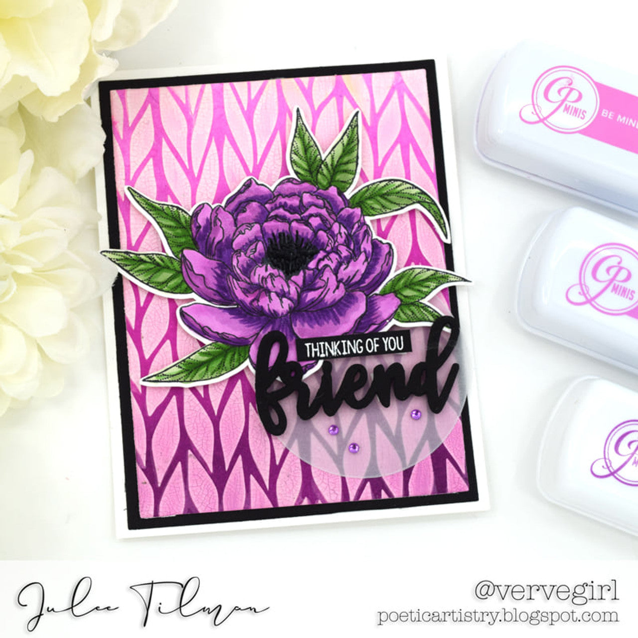 Peaceful Peonies Clear Stamp Set