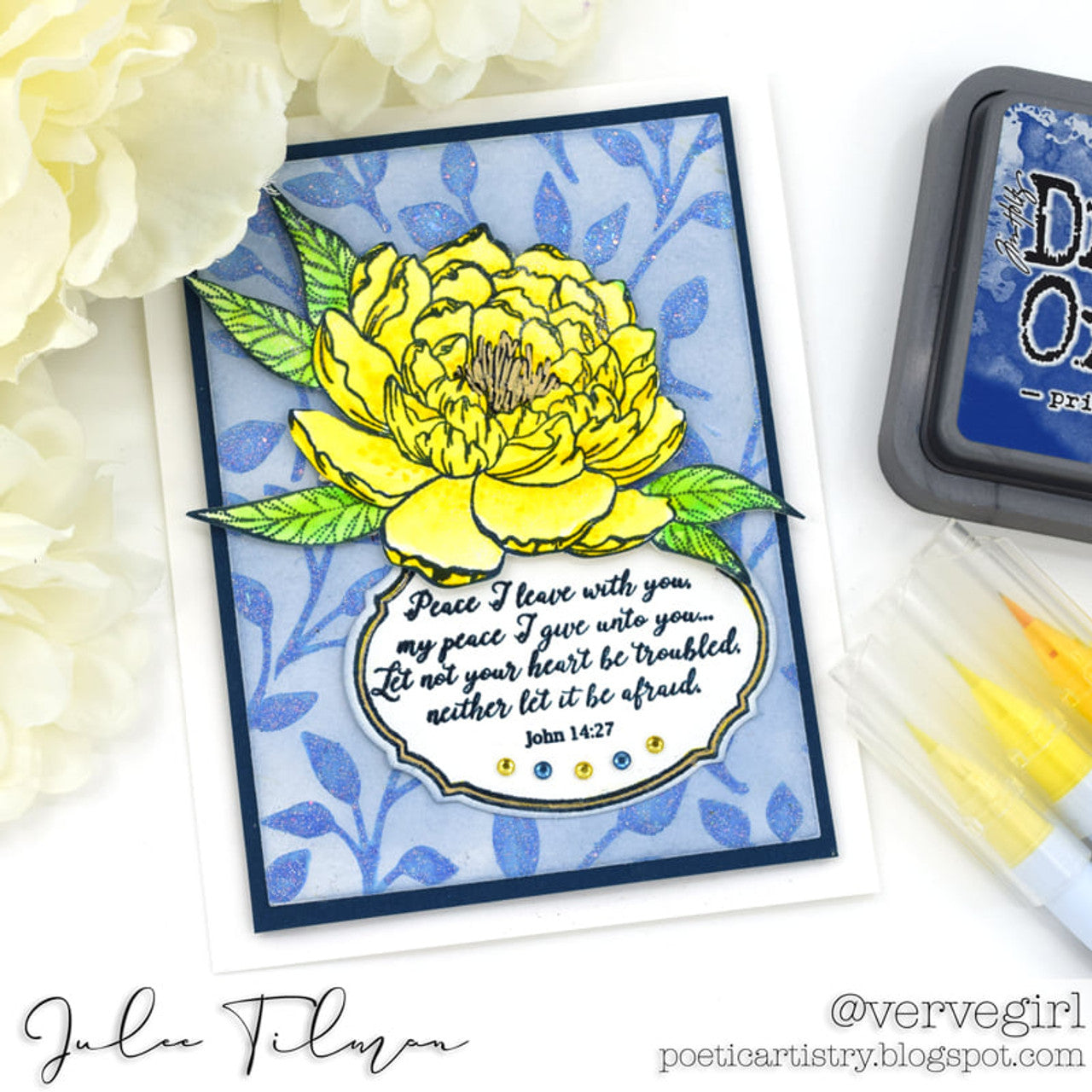 Peaceful Peonies Clear Stamp Set