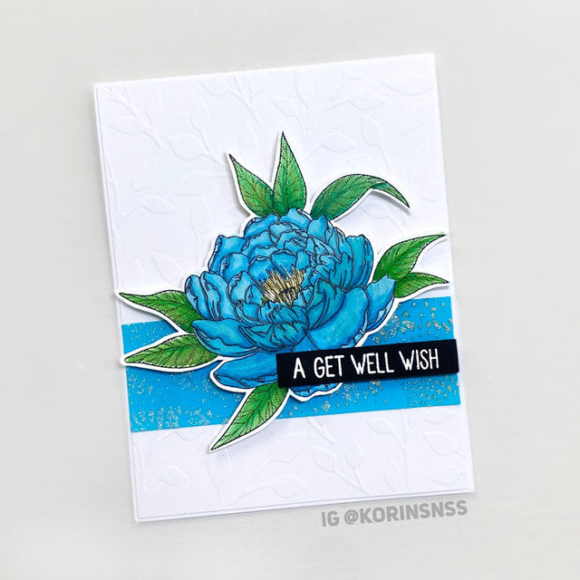 Peaceful Peonies Clear Stamp Set