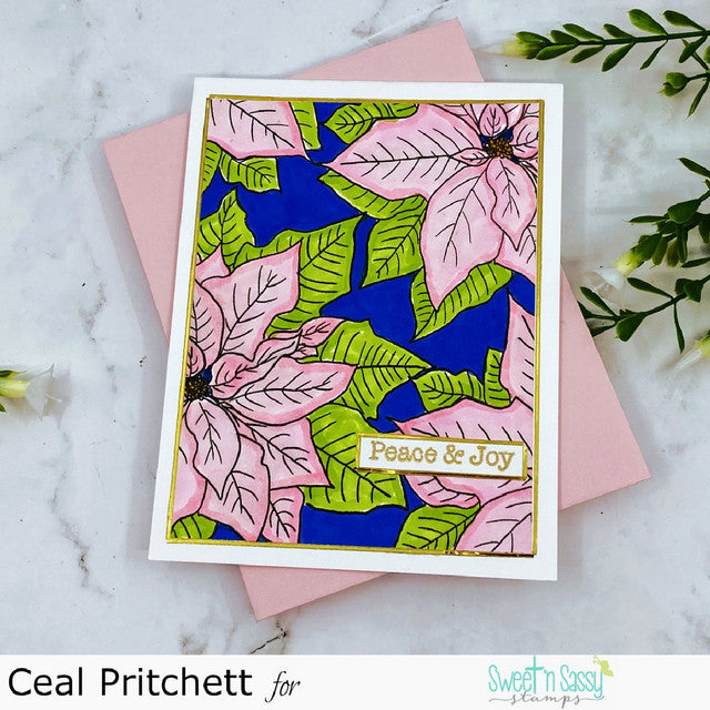 Poinsettia Greetings Clear Stamp Set