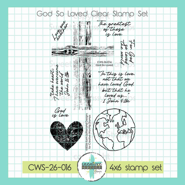 God So Loved Clear Stamp Set