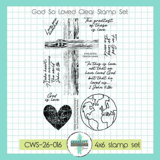 God So Loved Clear Stamp Set