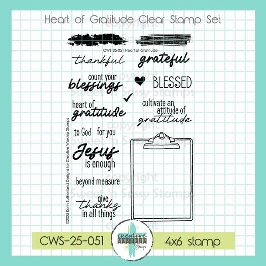 Heart of Gratitude Clear Stamp Set