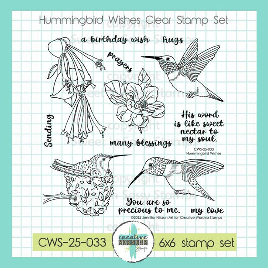 Hummingbird Wishes Clear Stamp Set