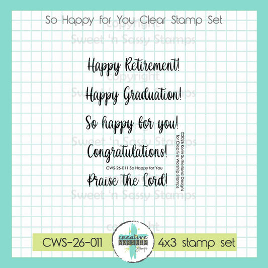 So Happy for You Clear Stamp Set