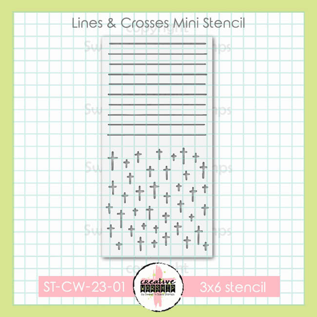 Lines & Crosses Mini Stencil