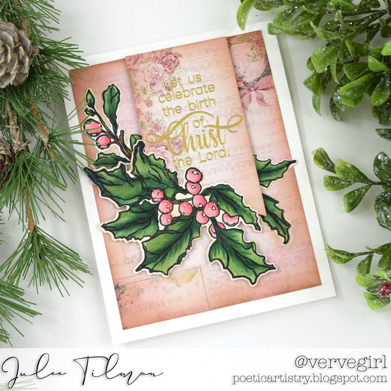 Holly Christmas Stamp & Die Bundle