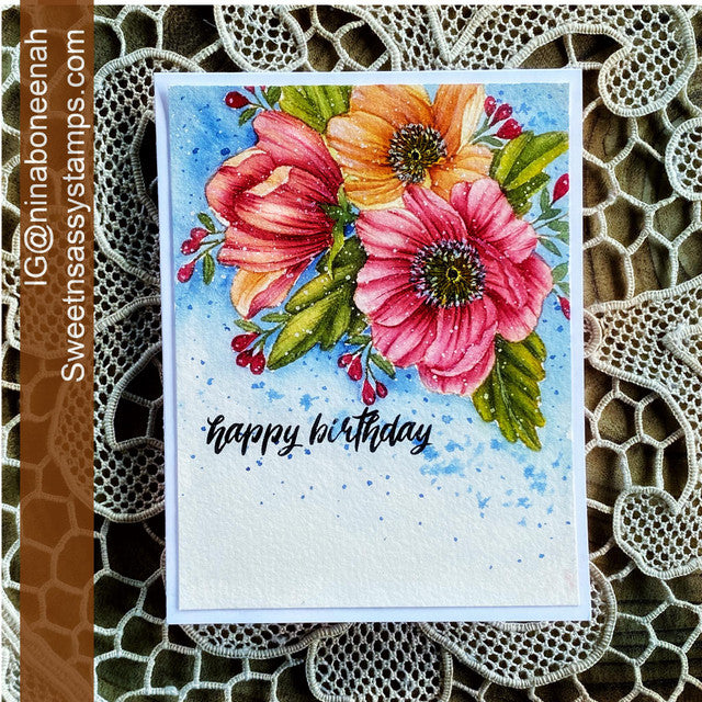 Blooming Anemones Clear Stamp Set