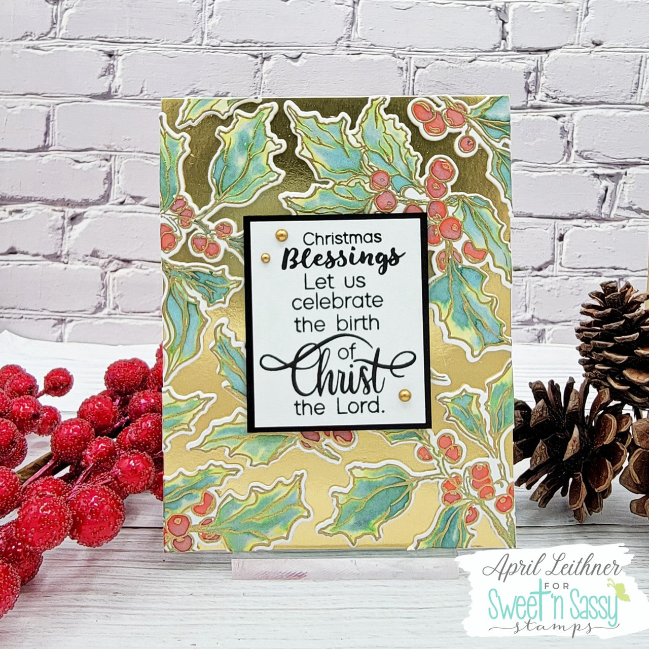 Holly Christmas Stamp & Die Bundle