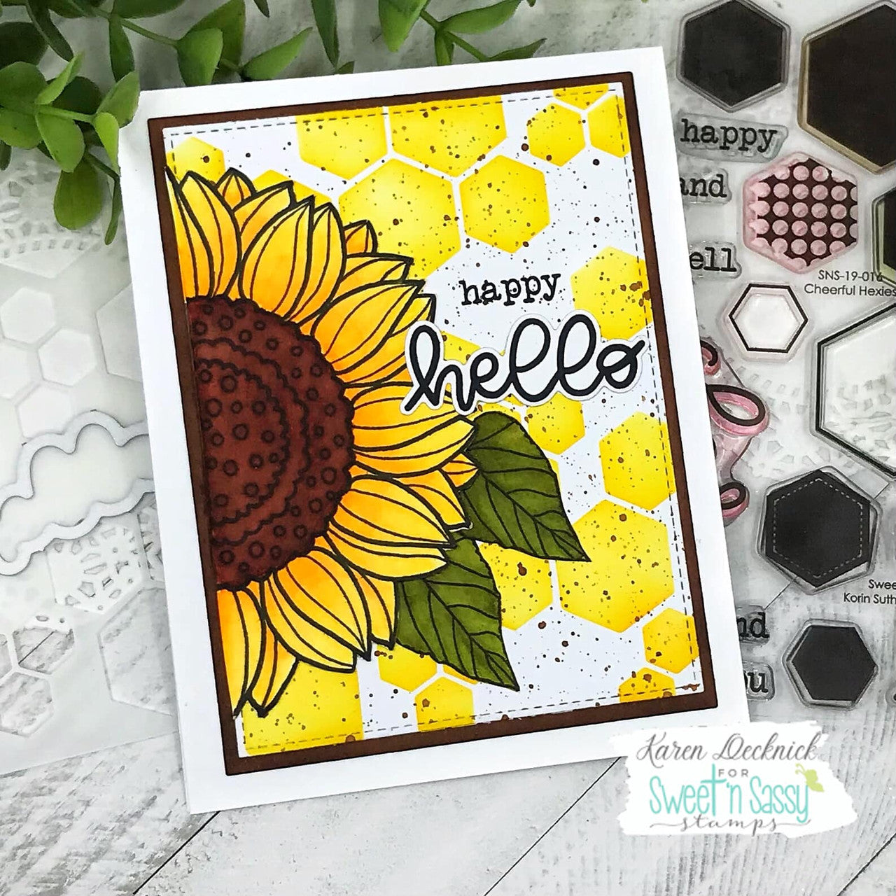 Cheerful Hexies Clear Stamp Set