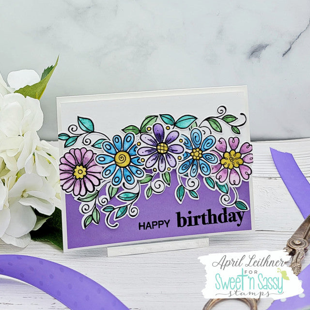 Doodle Florals Clear Stamp Set