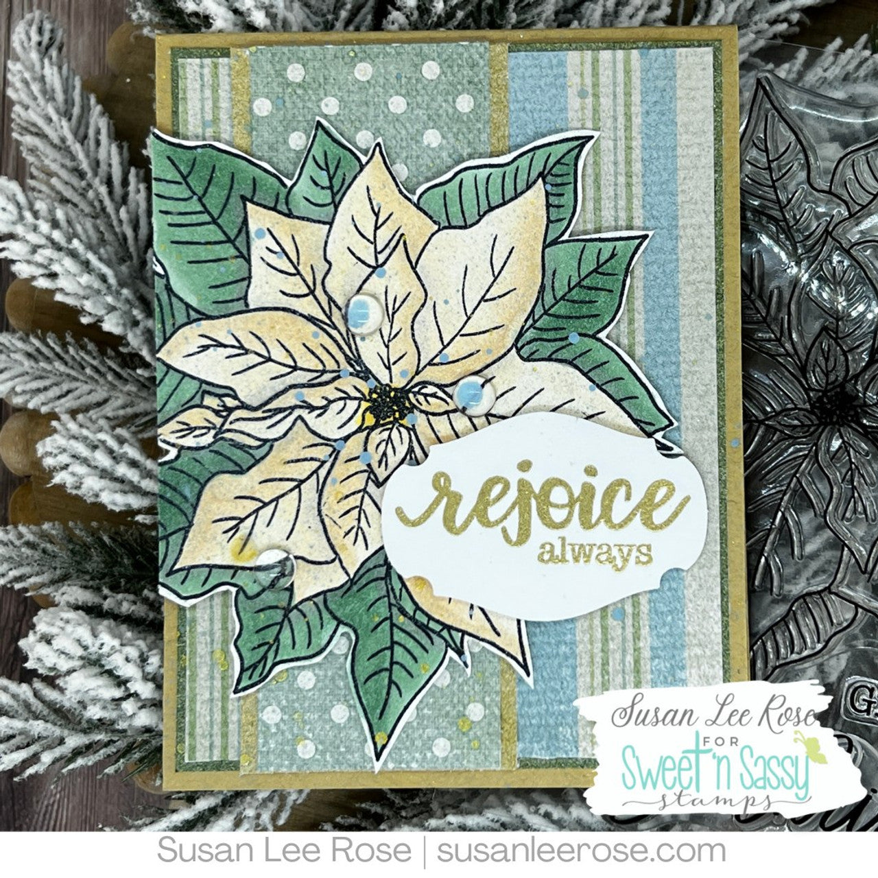 Poinsettia Greetings Clear Stamp Set