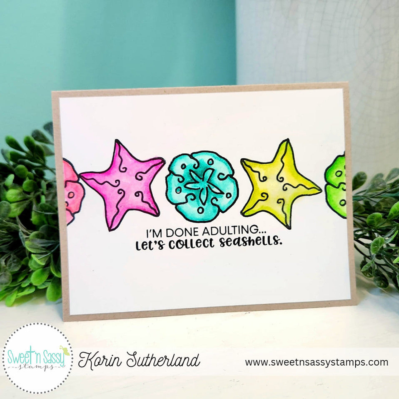 Seashell Greetings Clear Stamp Set