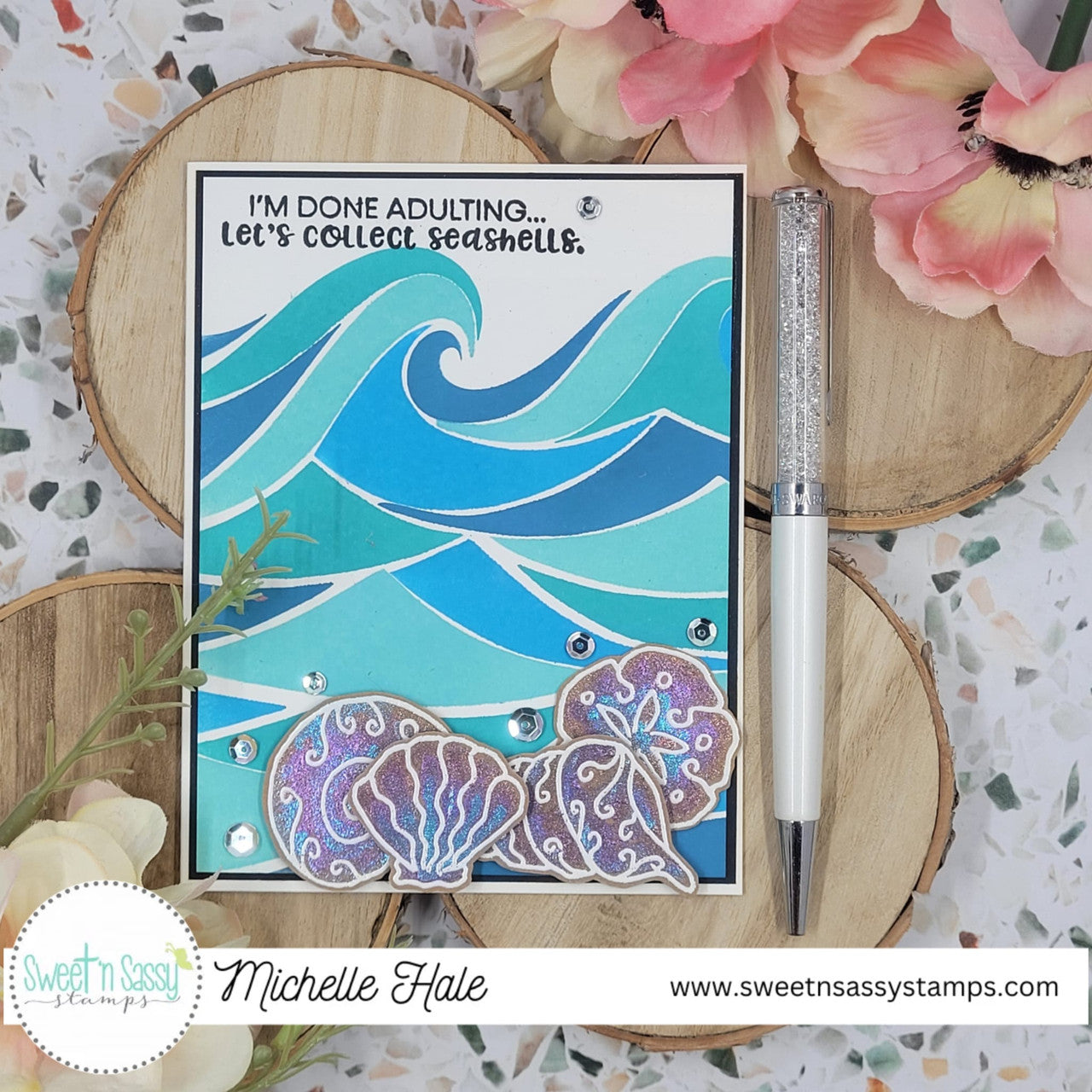 Seashell Greetings Clear Stamp Set