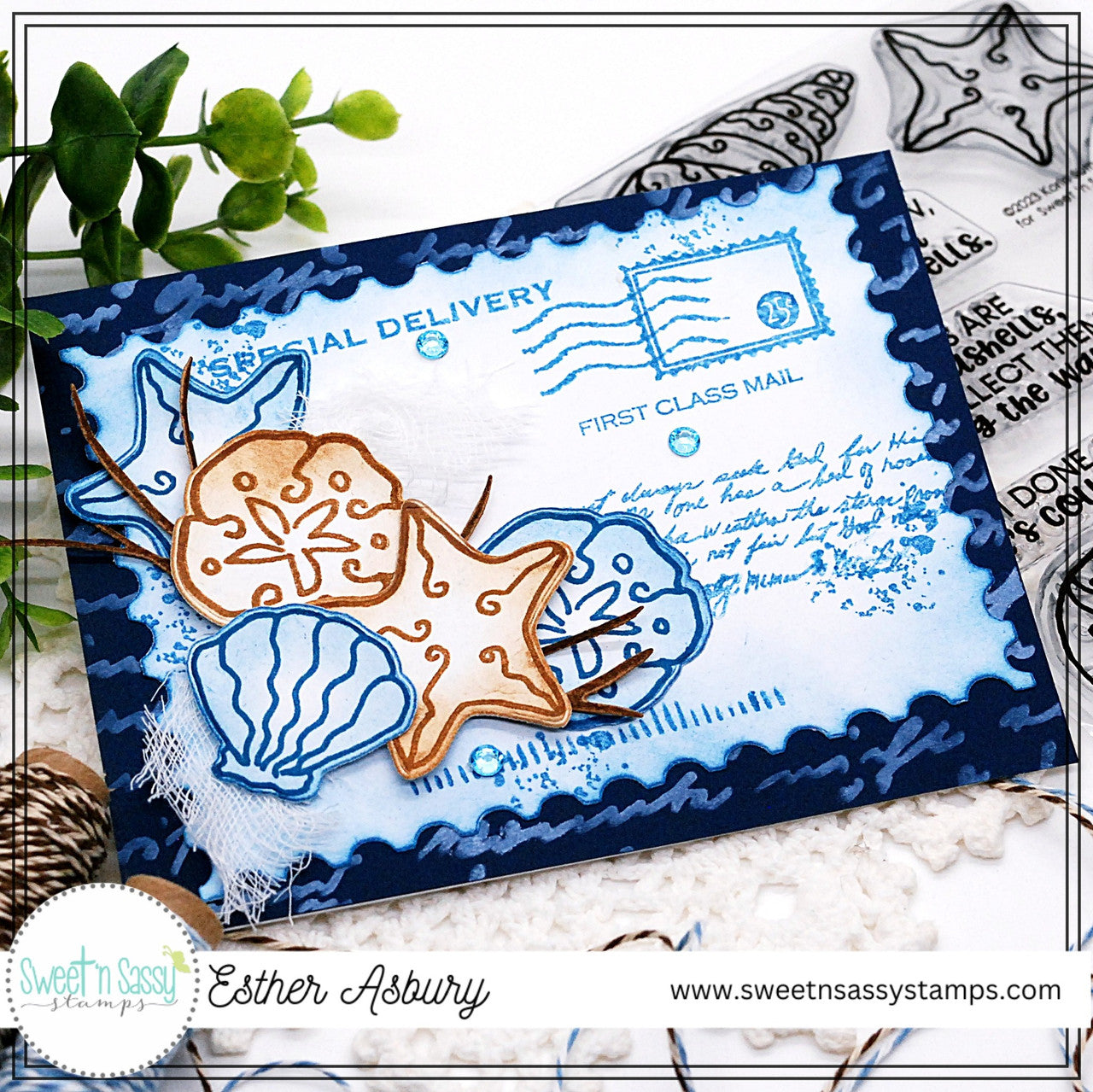 Seashell Greetings Clear Stamp Set