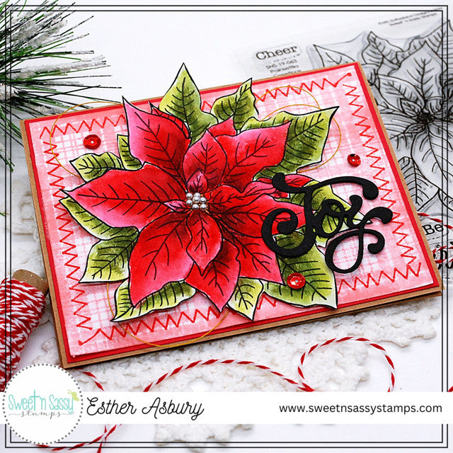 Poinsettia Greetings Clear Stamp Set