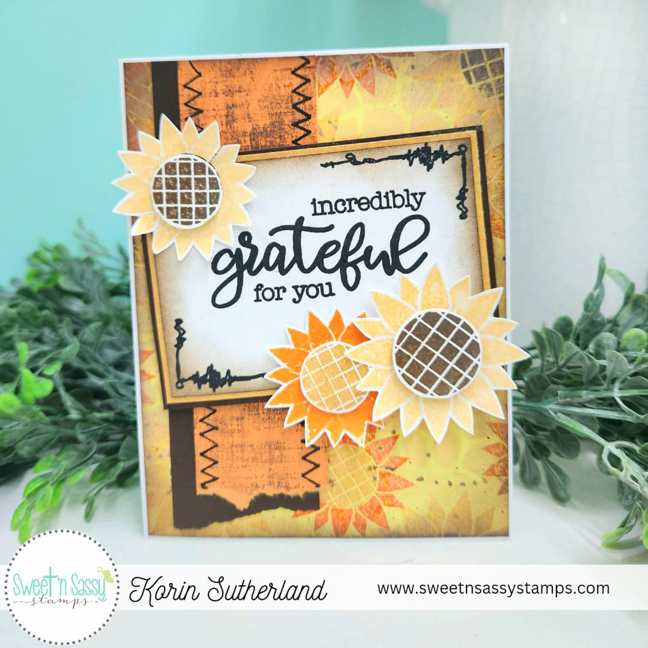 Thankful Sunflowers Clear Stamp Set