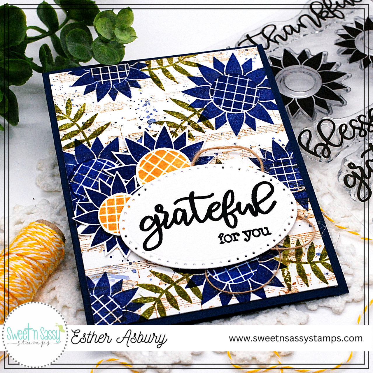 Thankful Sunflowers Clear Stamp Set