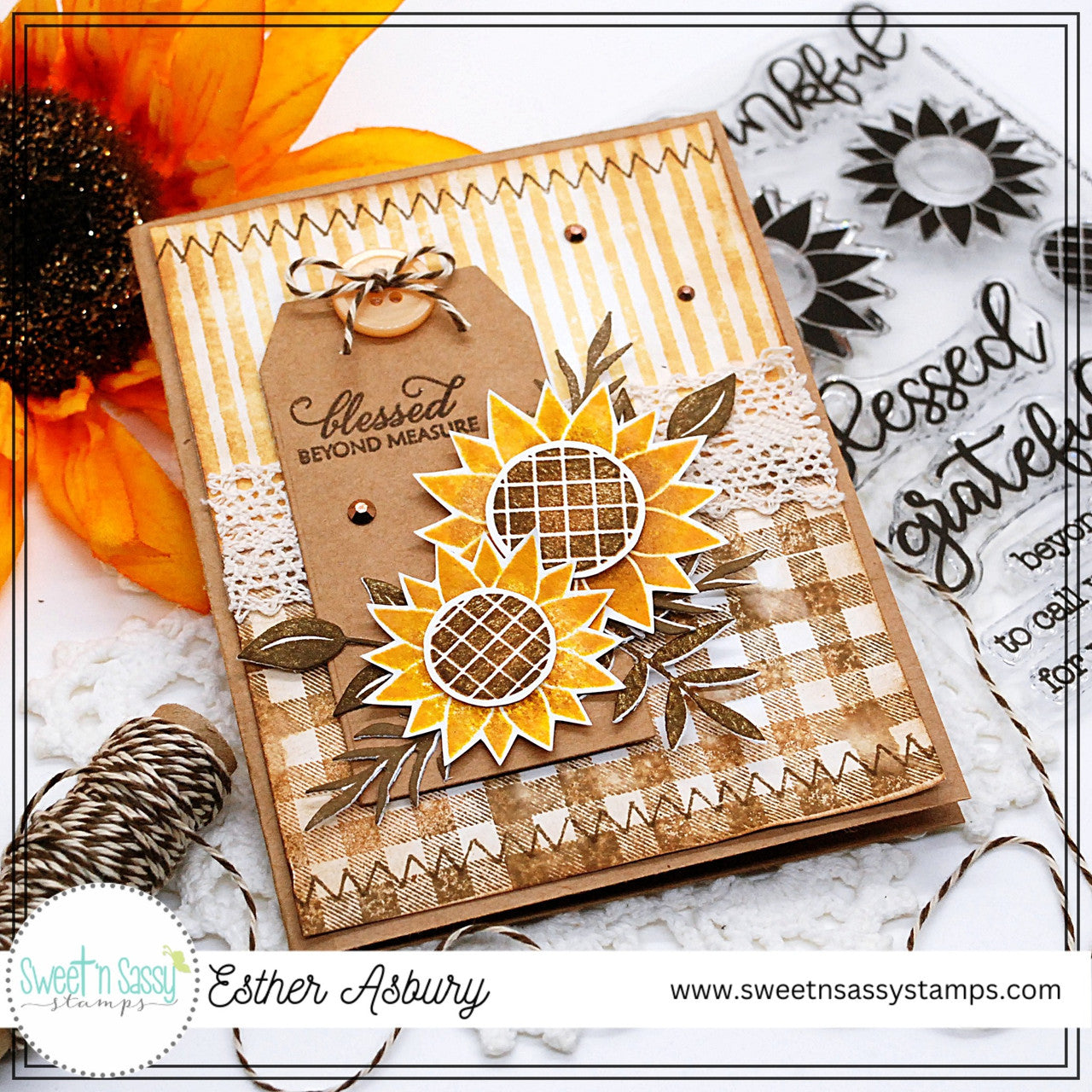 Thankful Sunflowers Clear Stamp Set