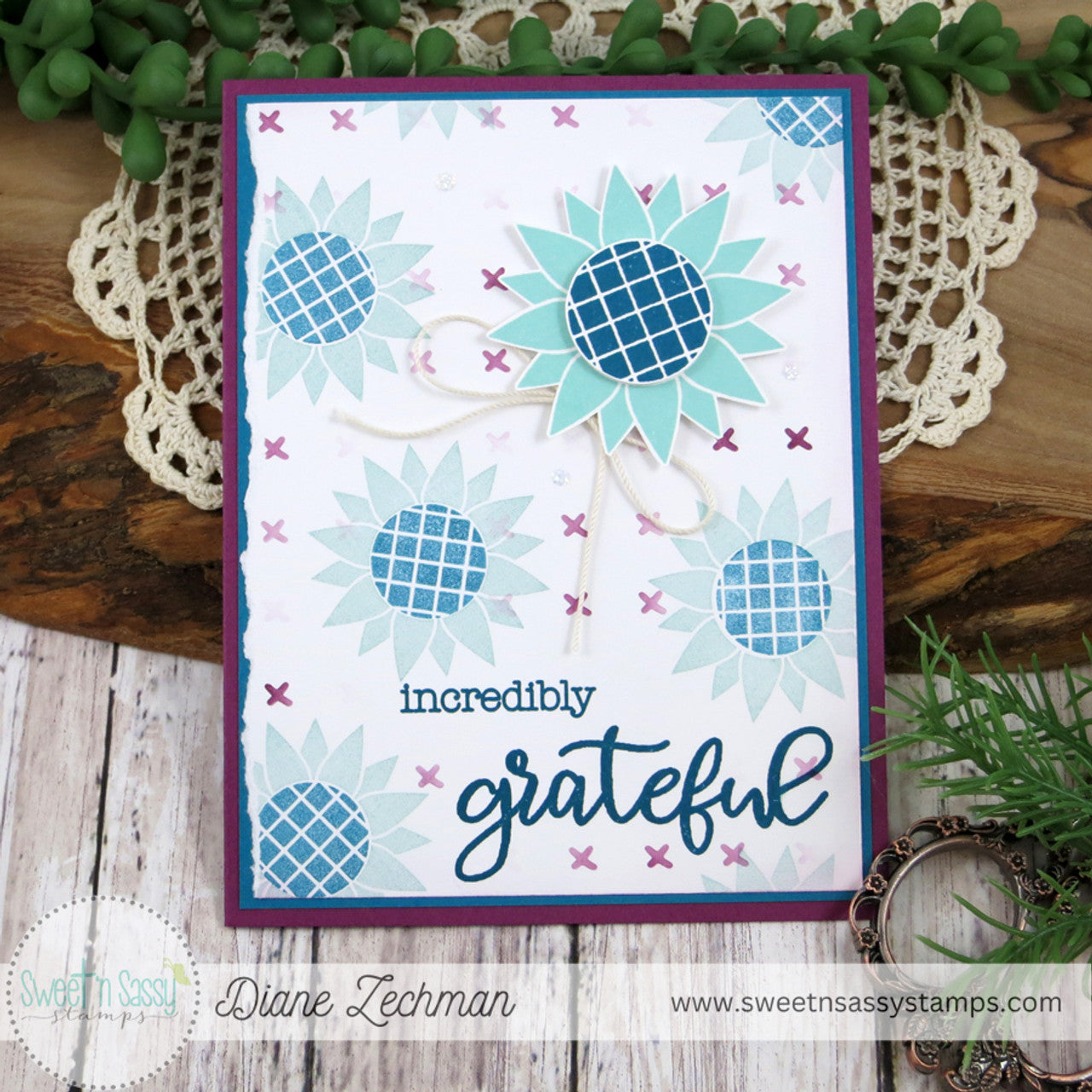 Thankful Sunflowers Clear Stamp Set