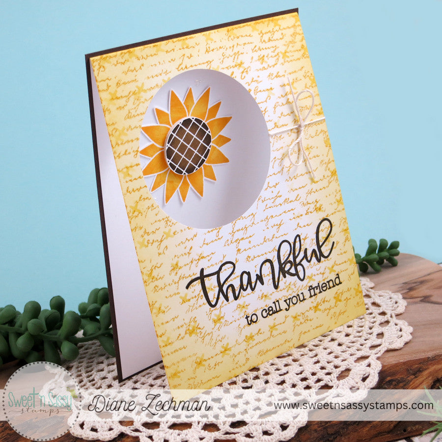 Thankful Sunflowers Stamp & Die Bundle