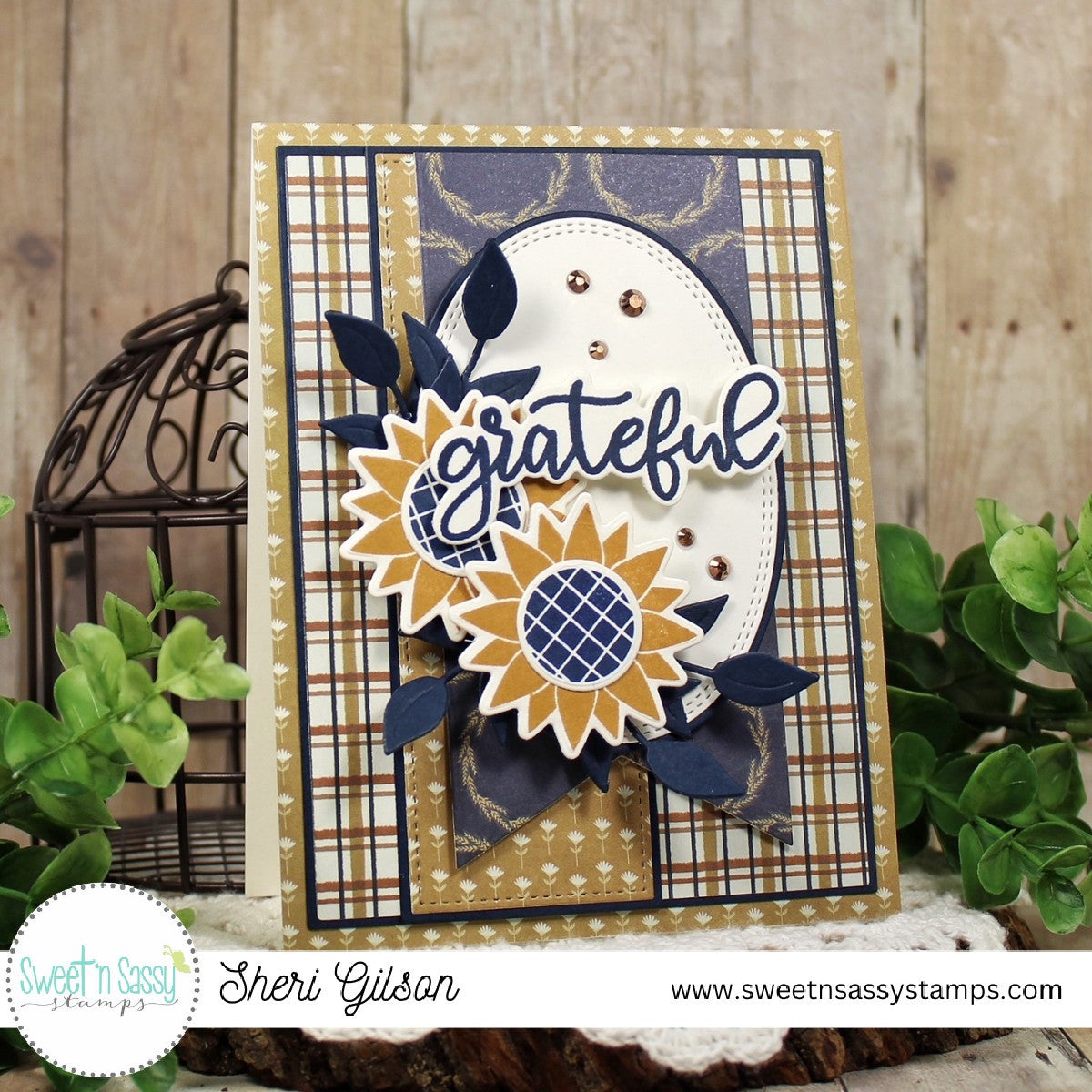 Thankful Sunflowers Stamp & Die Bundle