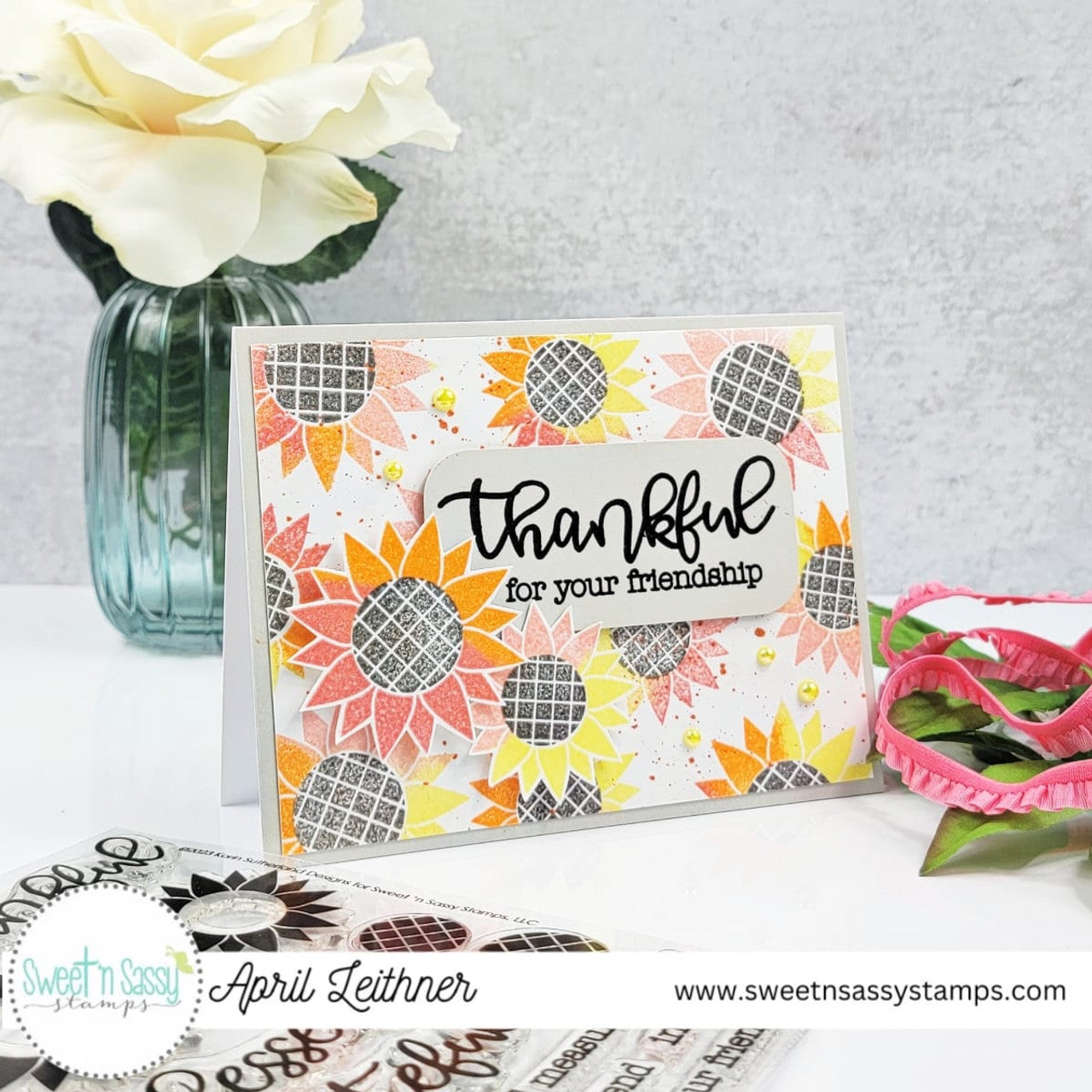 Thankful Sunflowers Clear Stamp Set