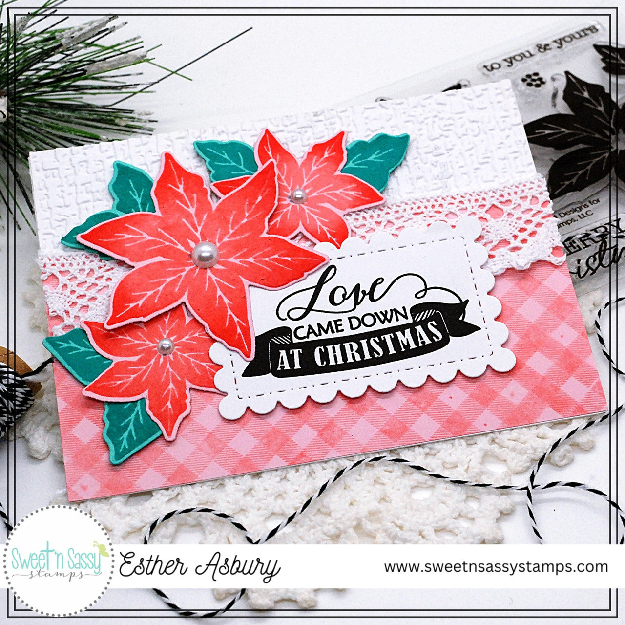 Poinsettia Wishes Clear Stamp Set