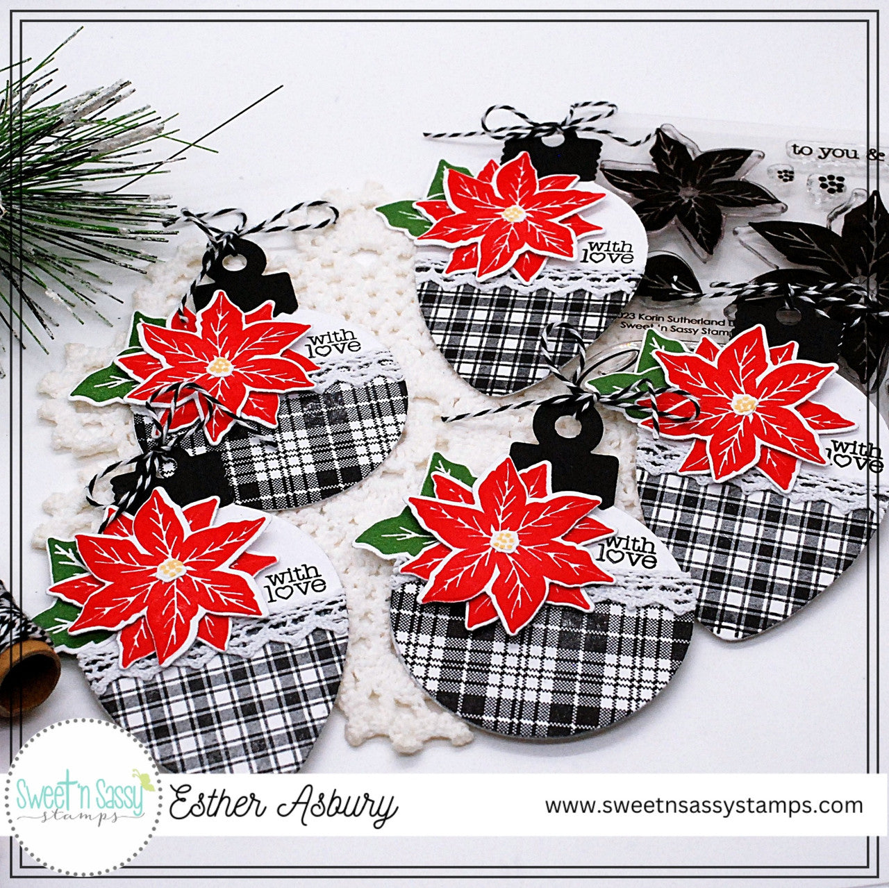 Poinsettia Wishes Clear Stamp Set