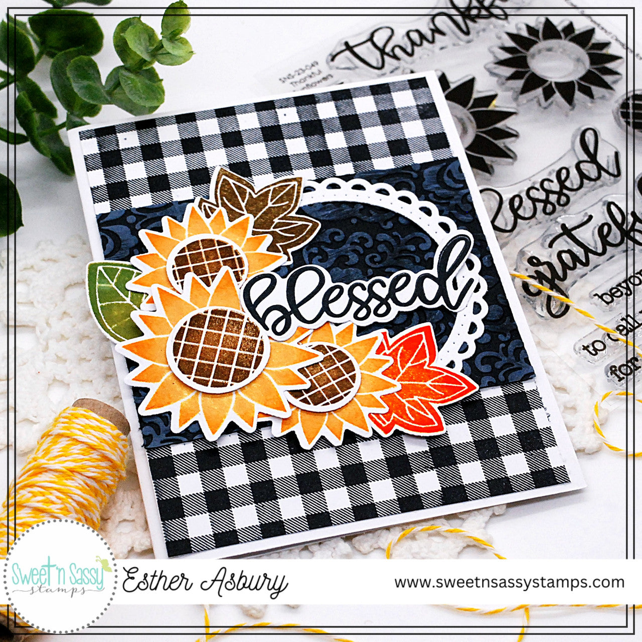 Thankful Sunflowers Clear Stamp Set