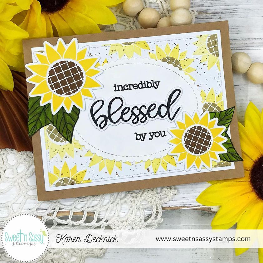 Thankful Sunflowers Stamp & Die Bundle