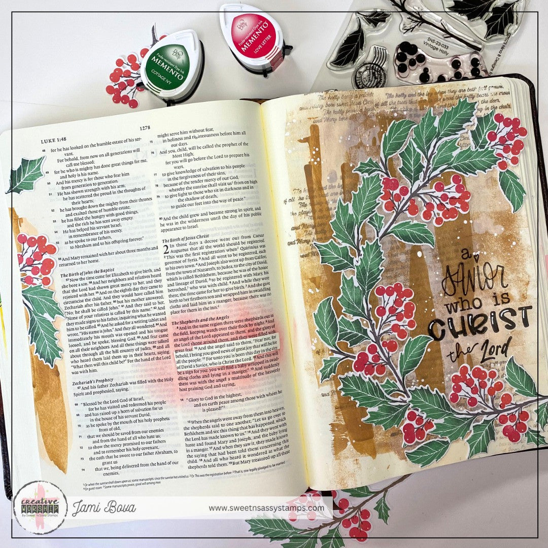 Vintage Holly Stamp & Die Bundle