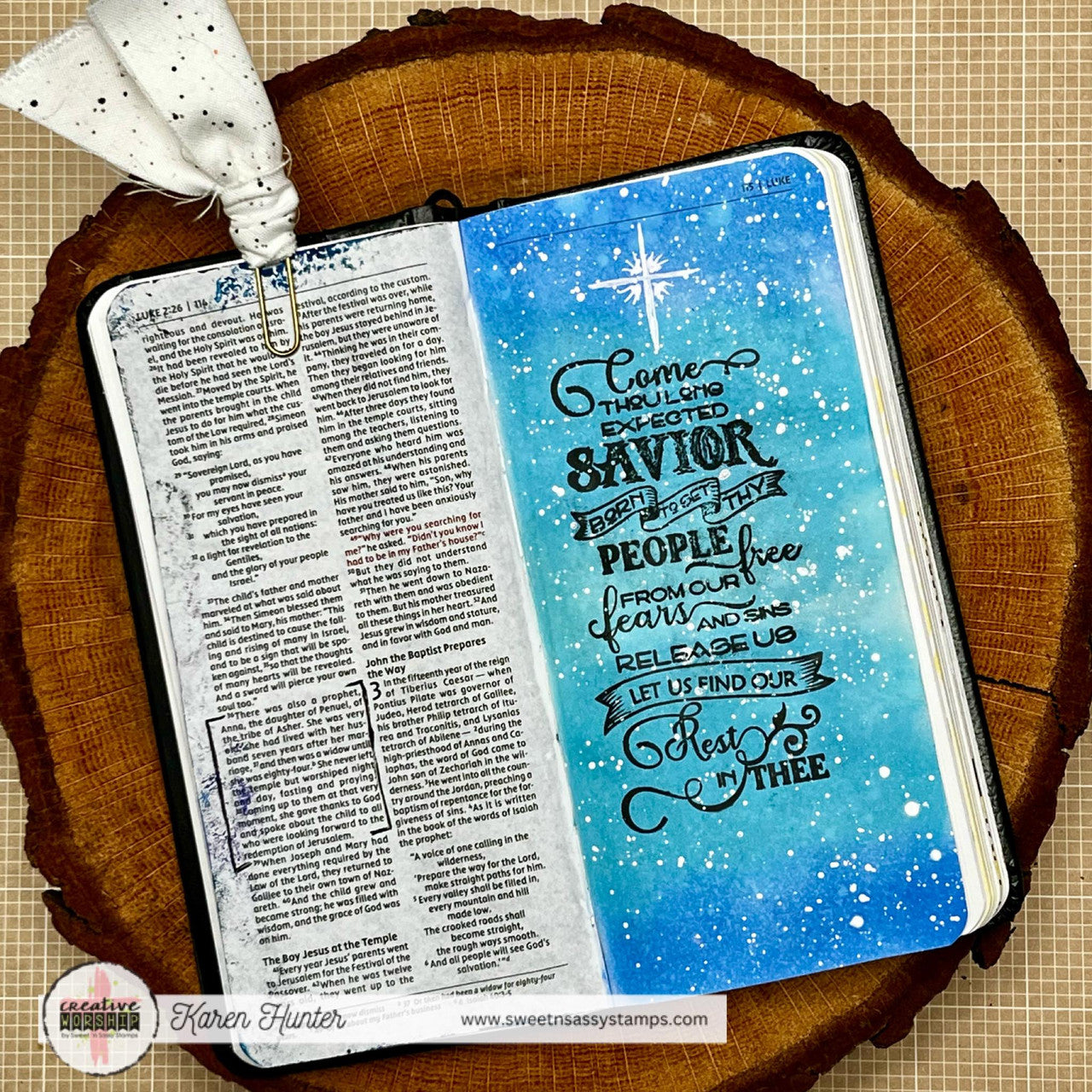 Christmas Hymn Word Art Clear Stamp Set