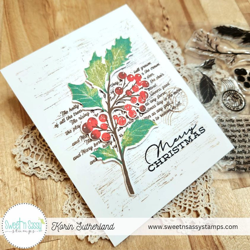 Vintage Holly Stamp & Die Bundle