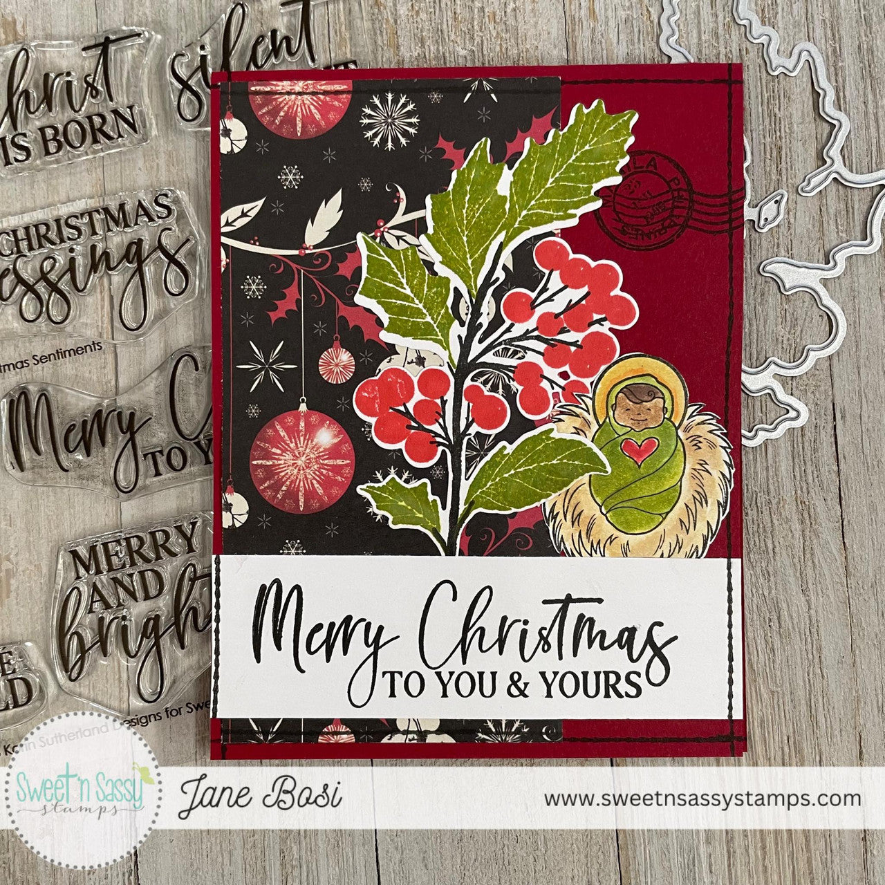 Vintage Holly Stamp & Die Bundle