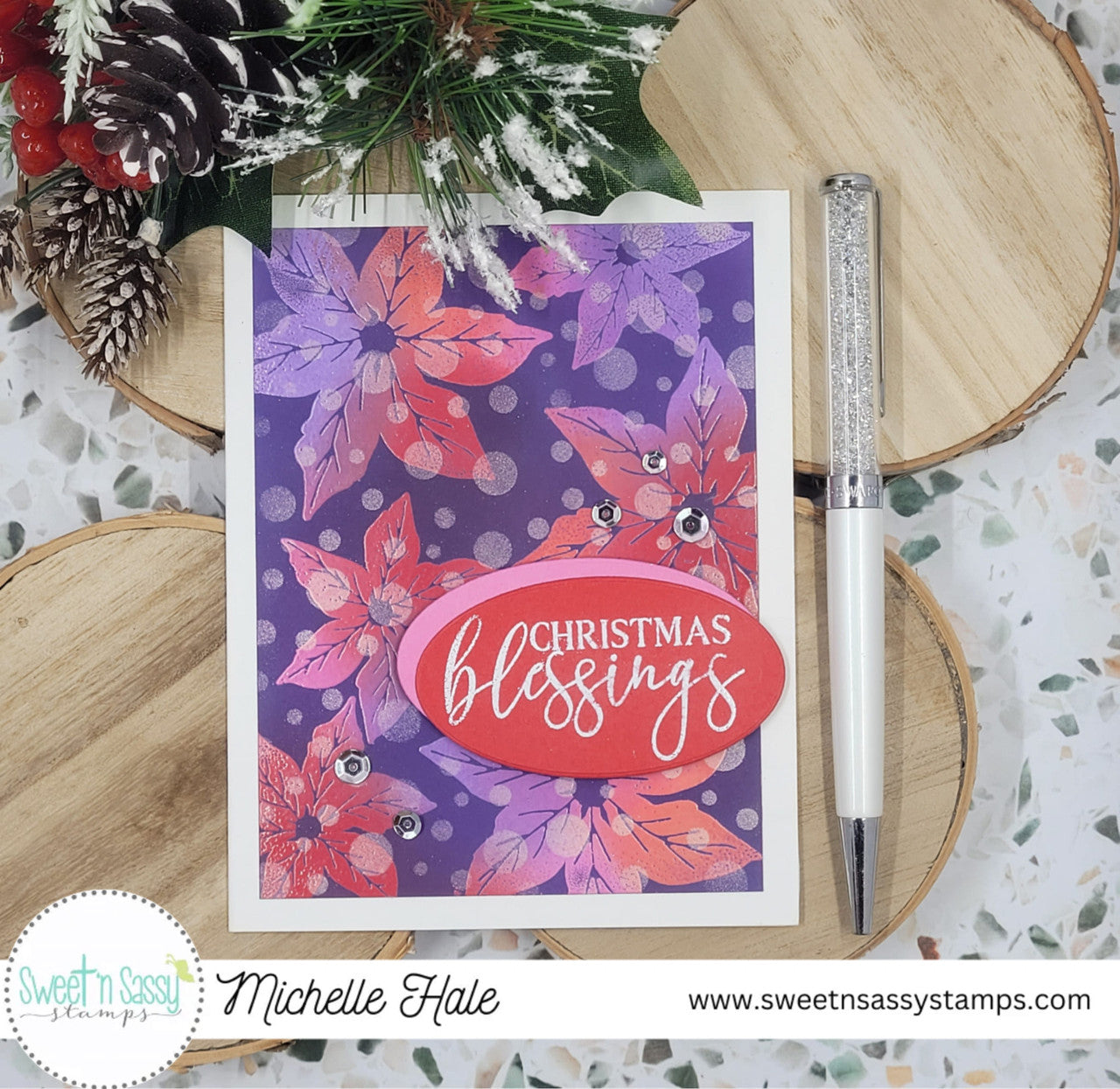 Poinsettia Wishes Clear Stamp Set