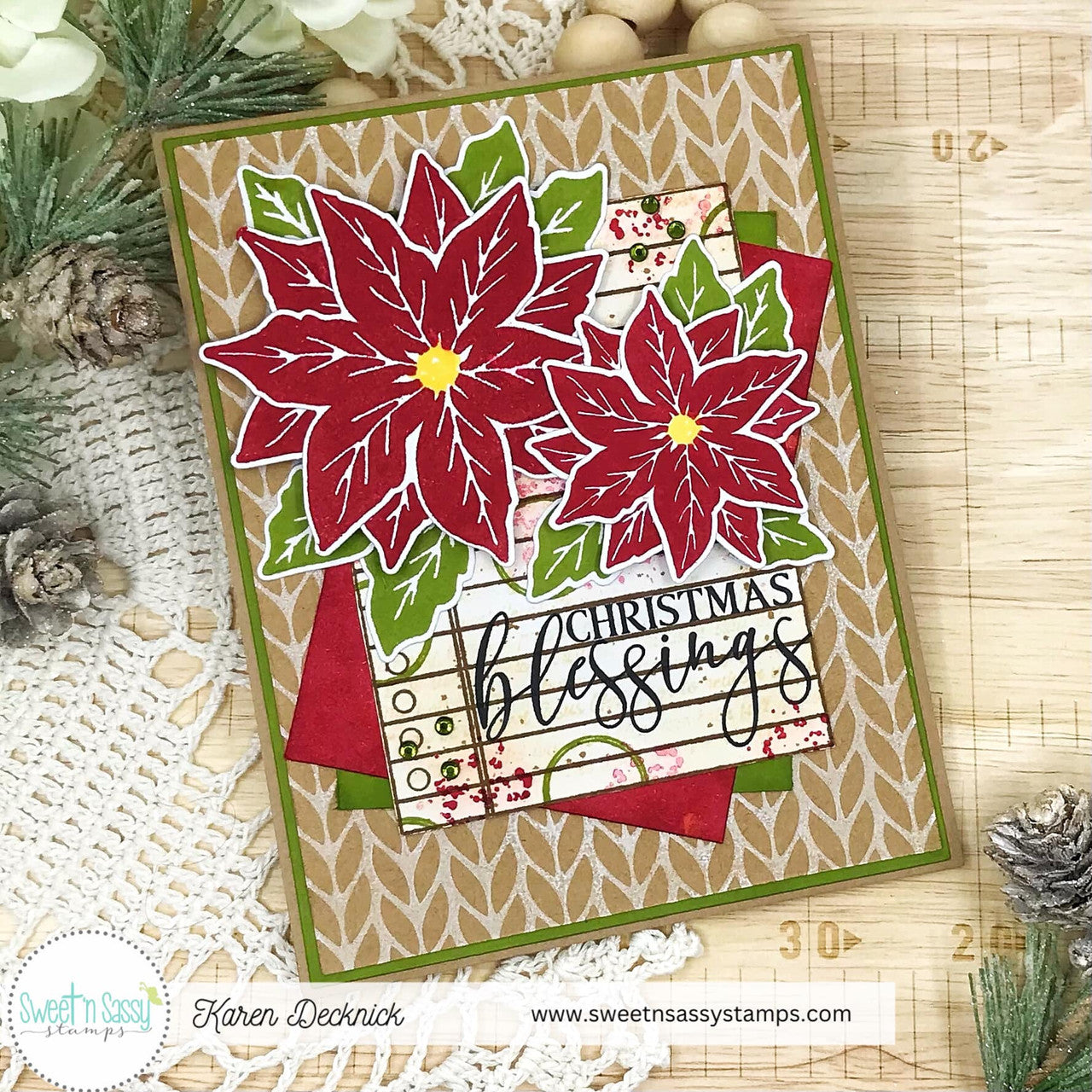 Poinsettia Wishes Clear Stamp Set