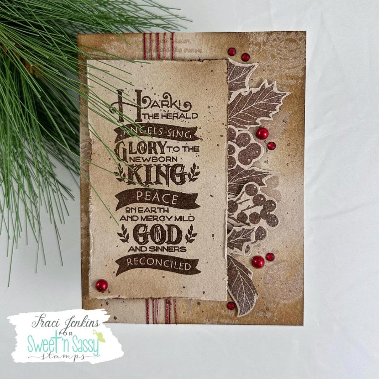 Christmas Hymn Word Art Clear Stamp Set