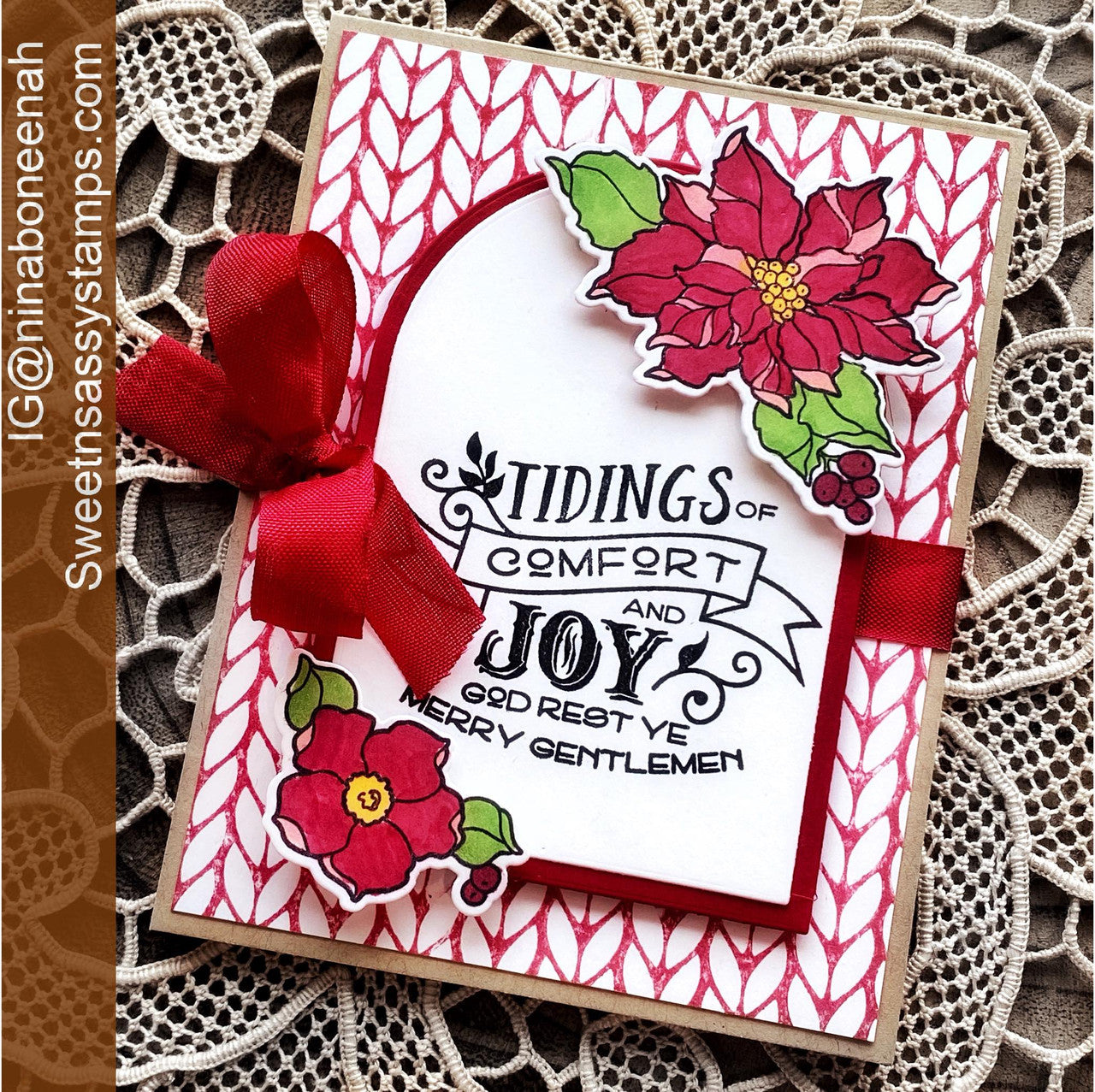 Christmas Hymn Word Art Clear Stamp Set