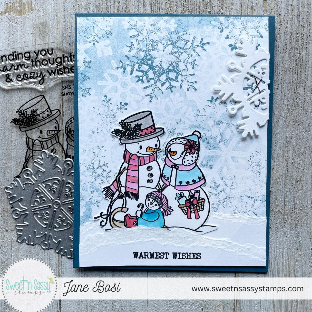 Large Snowflake Background Clear Stamp