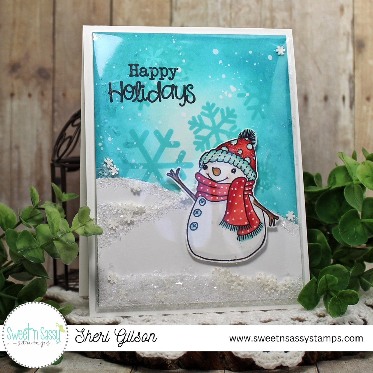 Large Snowflake Background Clear Stamp