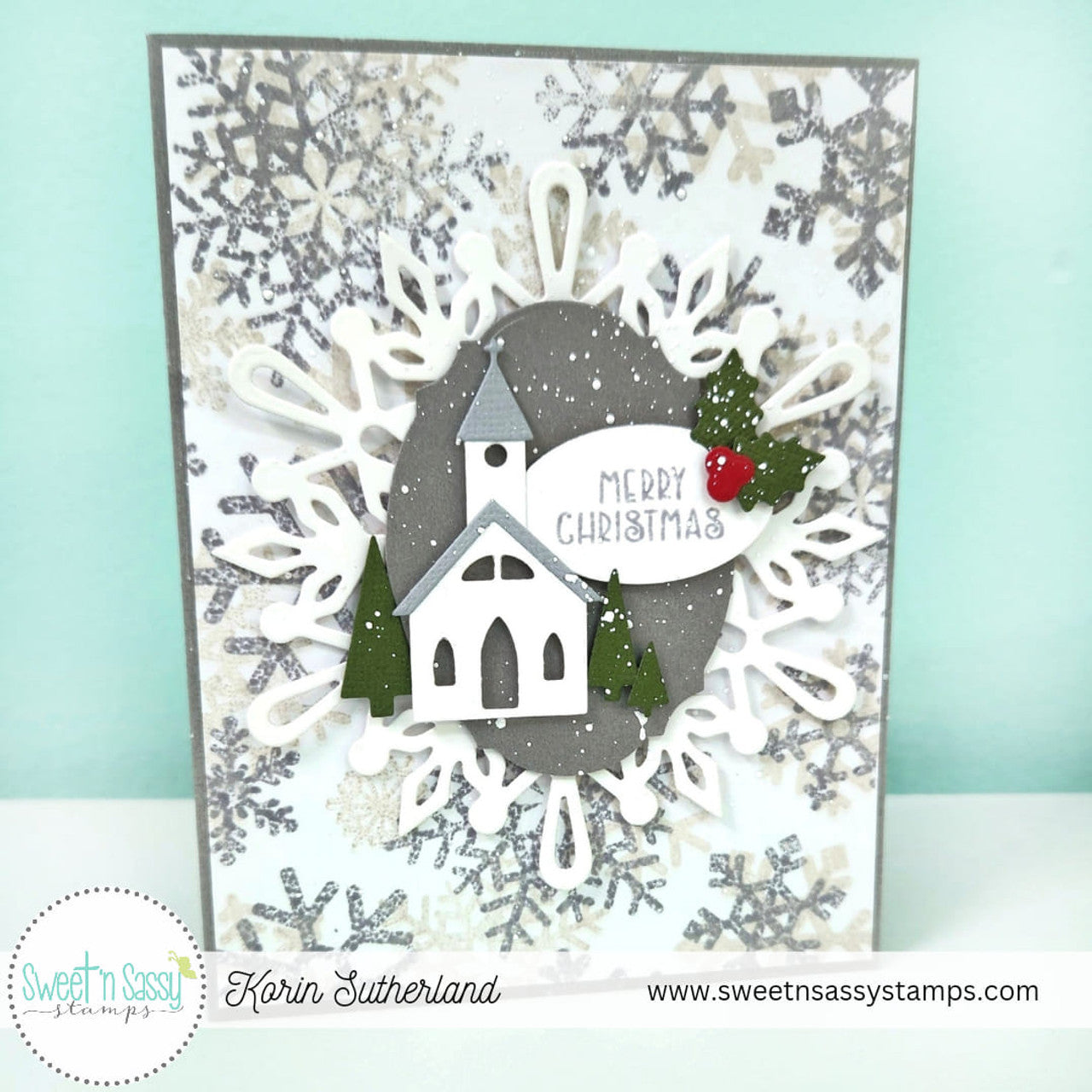 Large Snowflake Background Clear Stamp