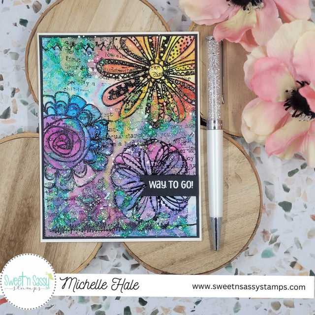 Funky Florals Clear Stamp Set