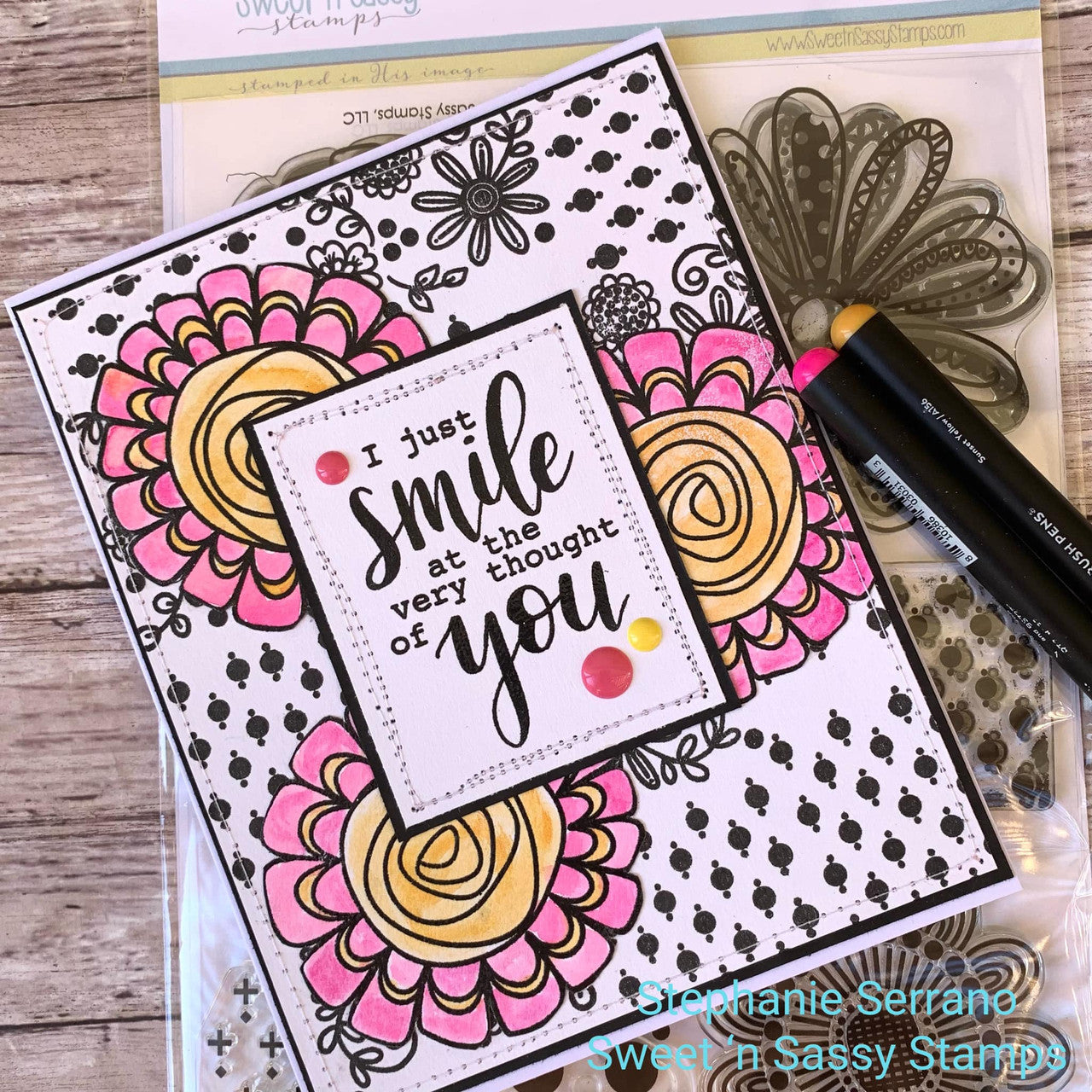 Funky Florals Clear Stamp Set